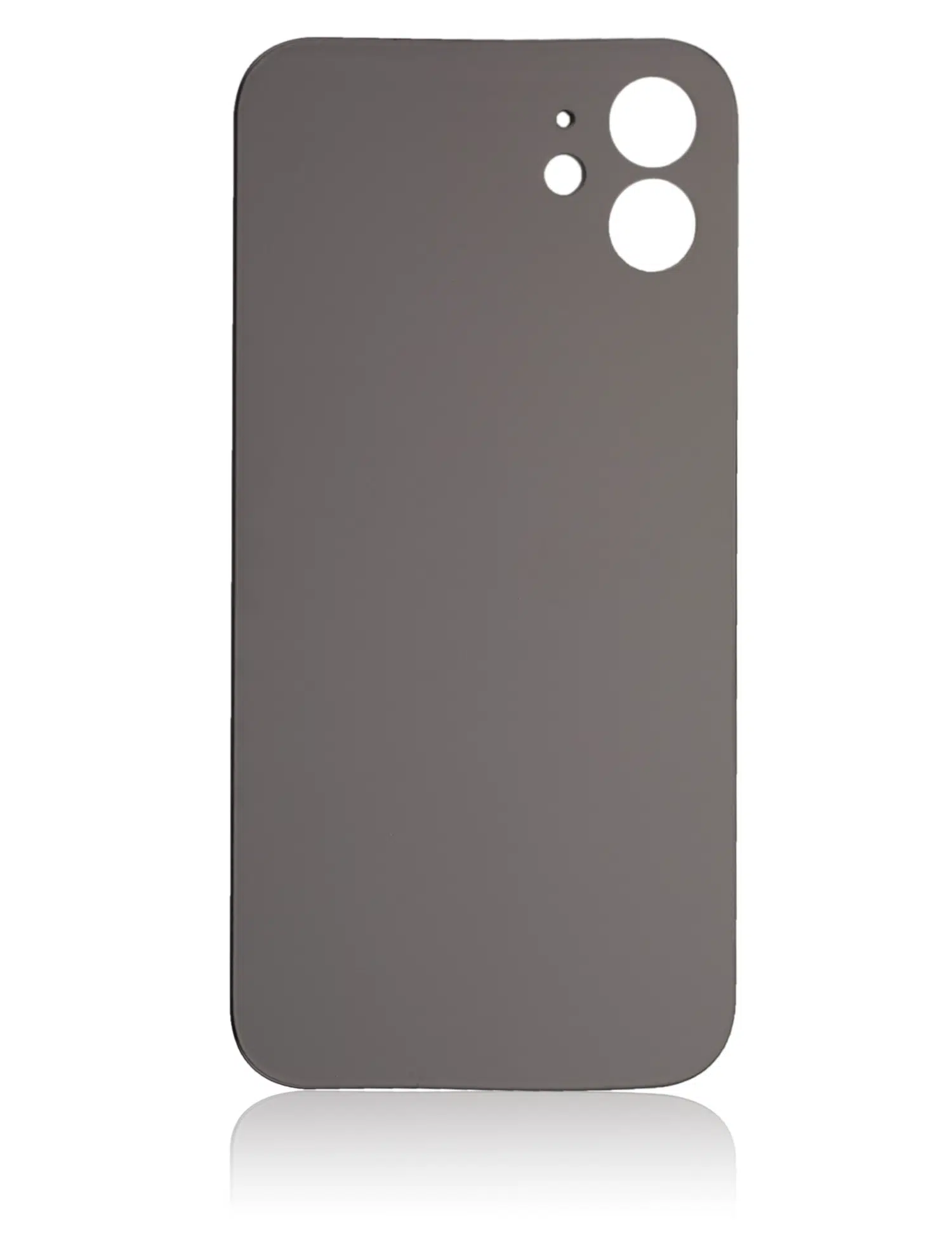 İphone 12 İle Uyumlu Arka Cam Siyah (Logolu / Büyük Kamera Deliği)