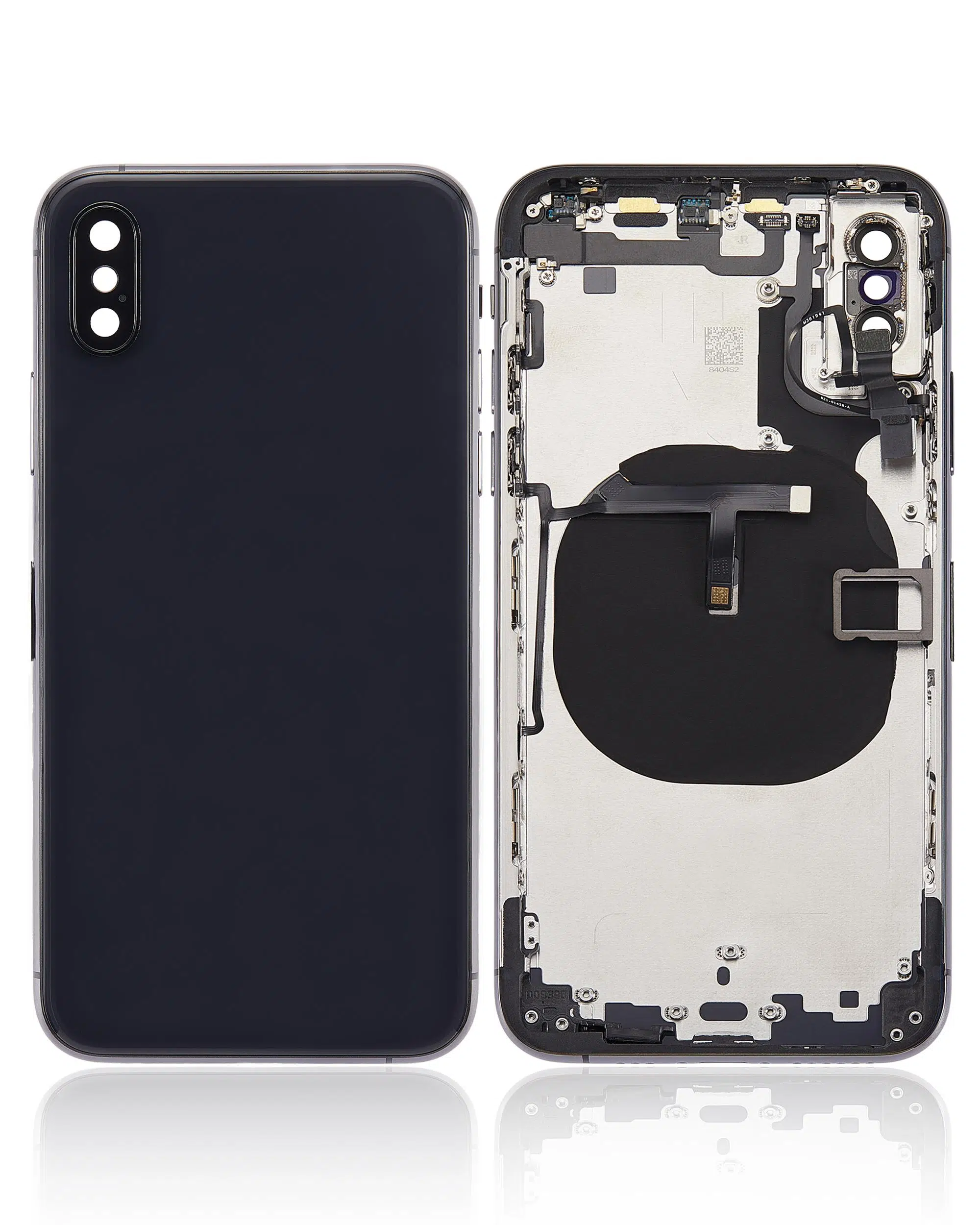 İphone XS İle Uyumlu Kasa Kapak Set Siyah İçi DOLU (Logolu) %100 Orijinal Ürün Kasa