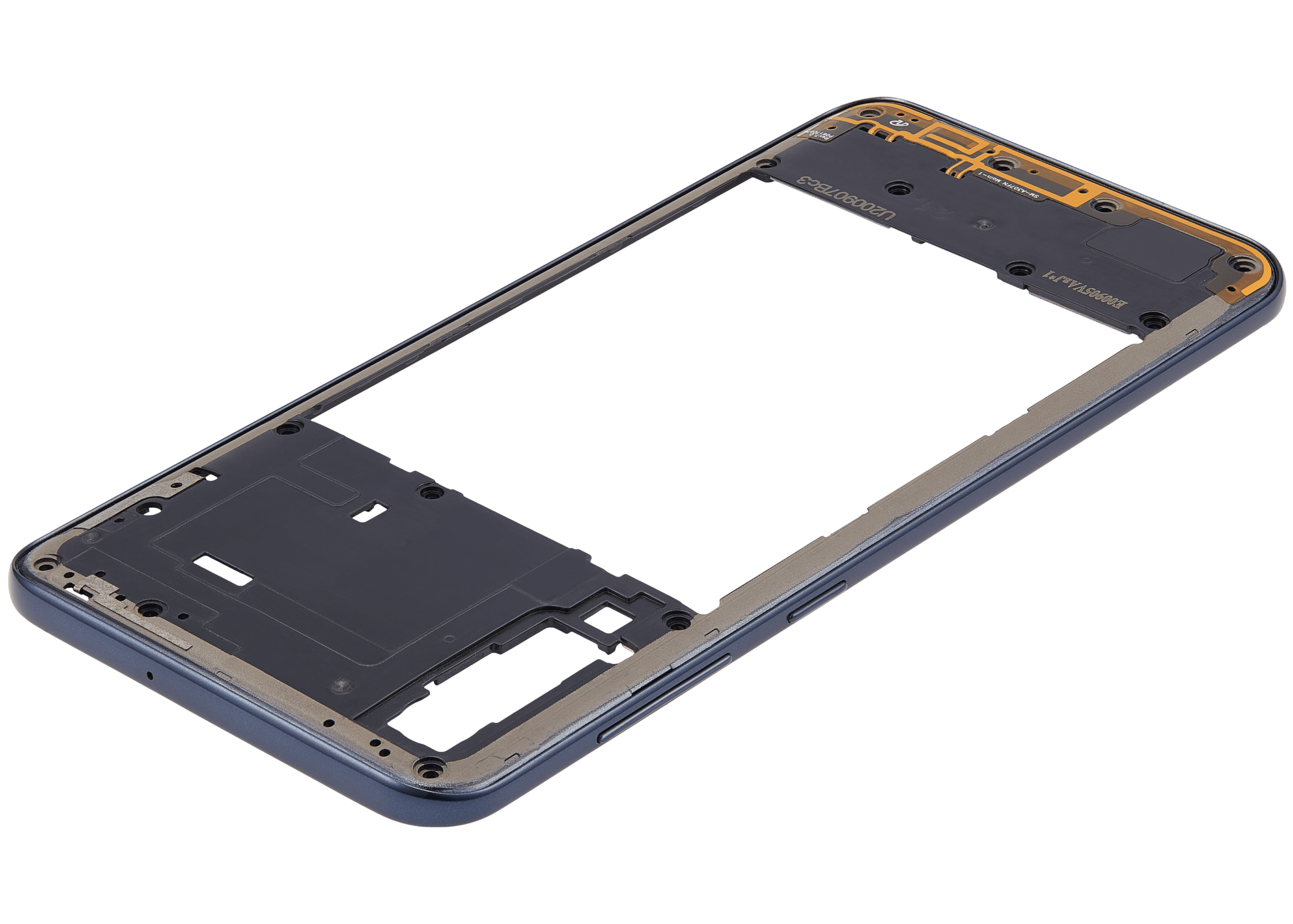Samsung Galaxy A30s (A307 / 2019) (Prism Crush Black) ile Uyumlu Orta Çerçeve Muhafaza 