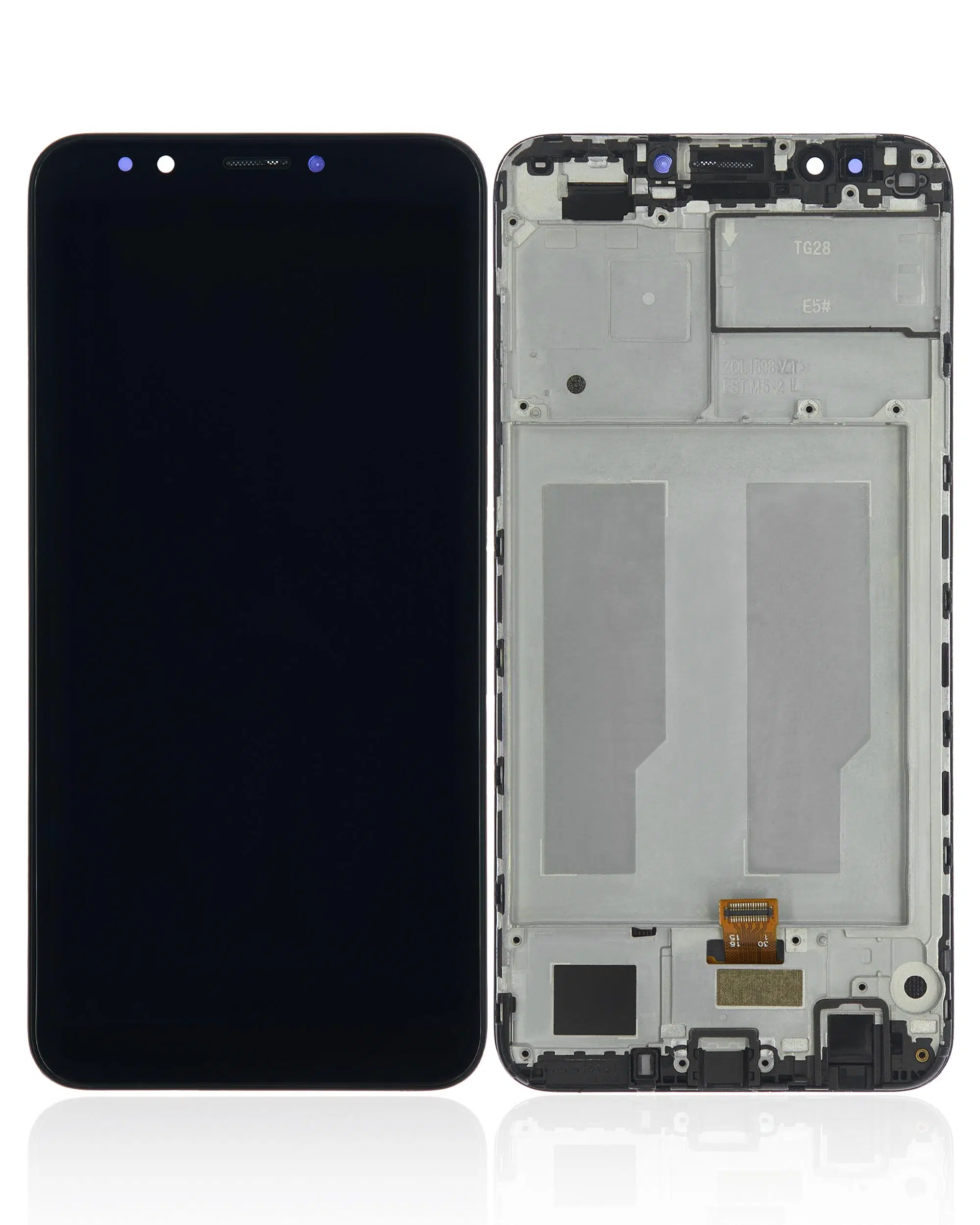 Huawei Y7 2018 İle Uyumlu Çerçeveli Ekran Dokunmatik %100 Orijinal Ürün