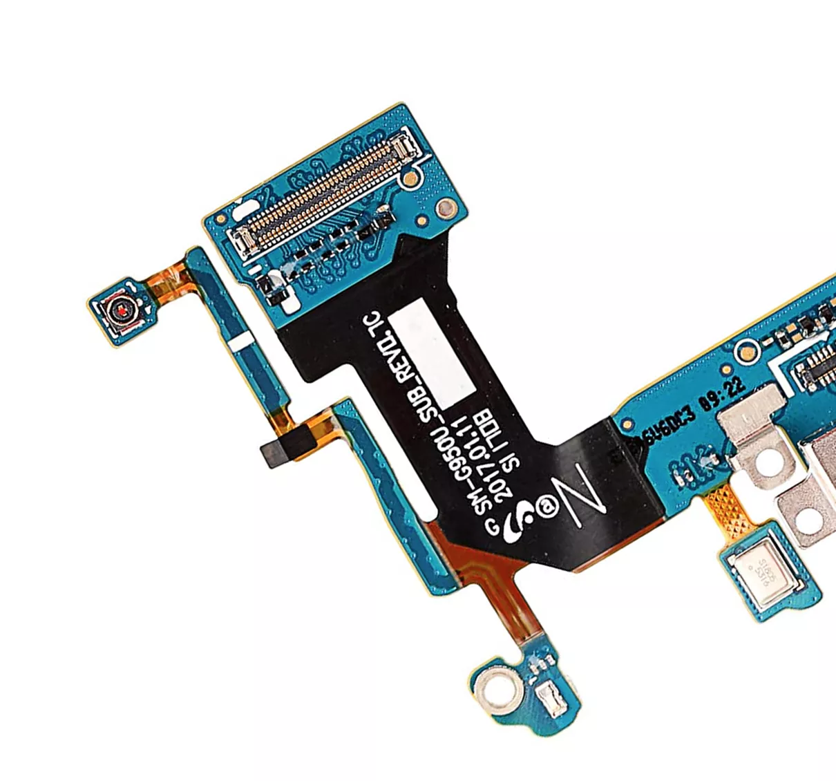 Samsung Galaxy S8 (G950U) (ABD Versiyonu) (Servis Paketi) ile Uyumlu Esnek Kablolu Şarj Bağlantı Noktası 