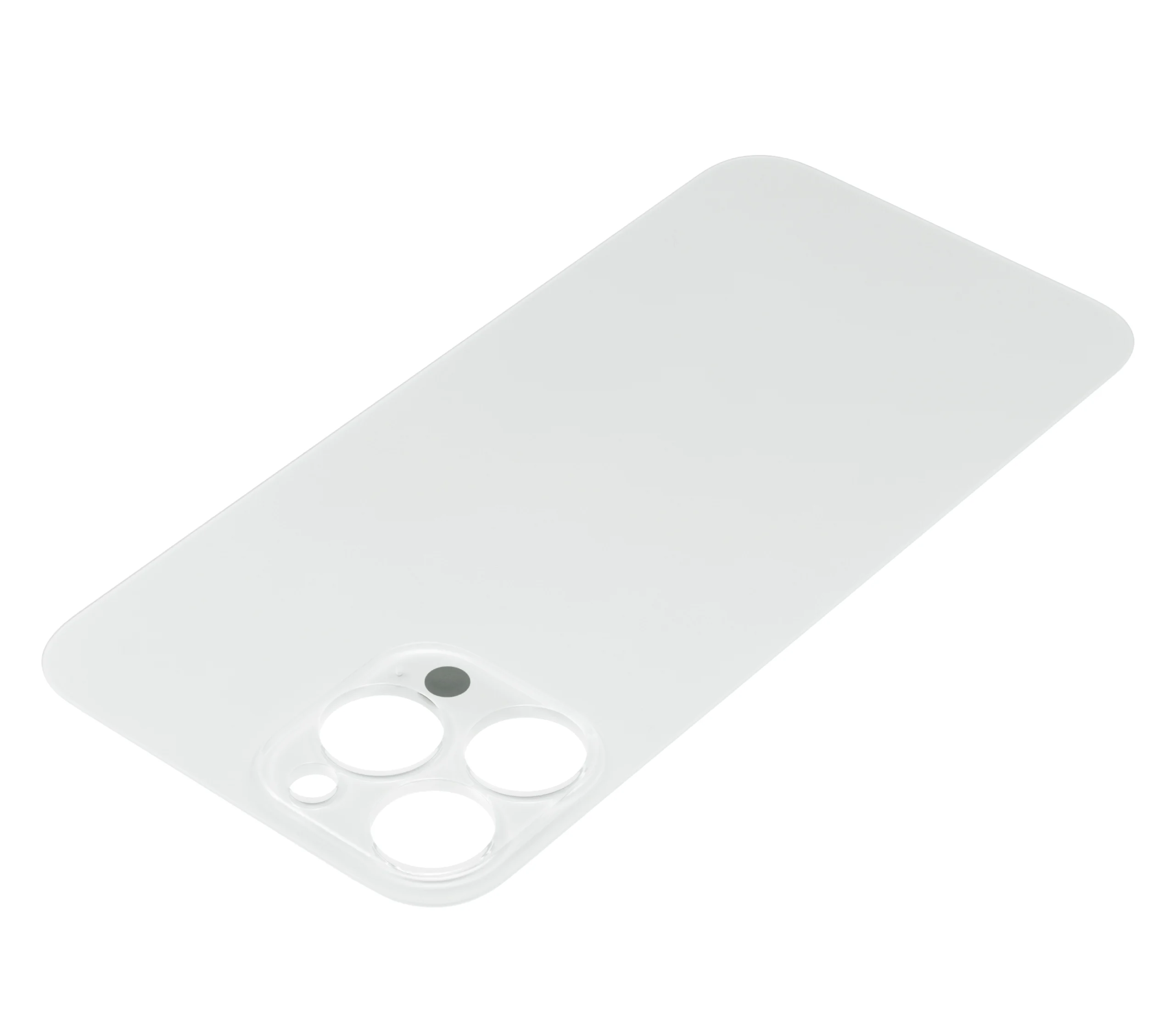 İphone 13 Pro İle Uyumlu Arka Cam Beyaz (Logolu / Büyük Kamera Deliği)