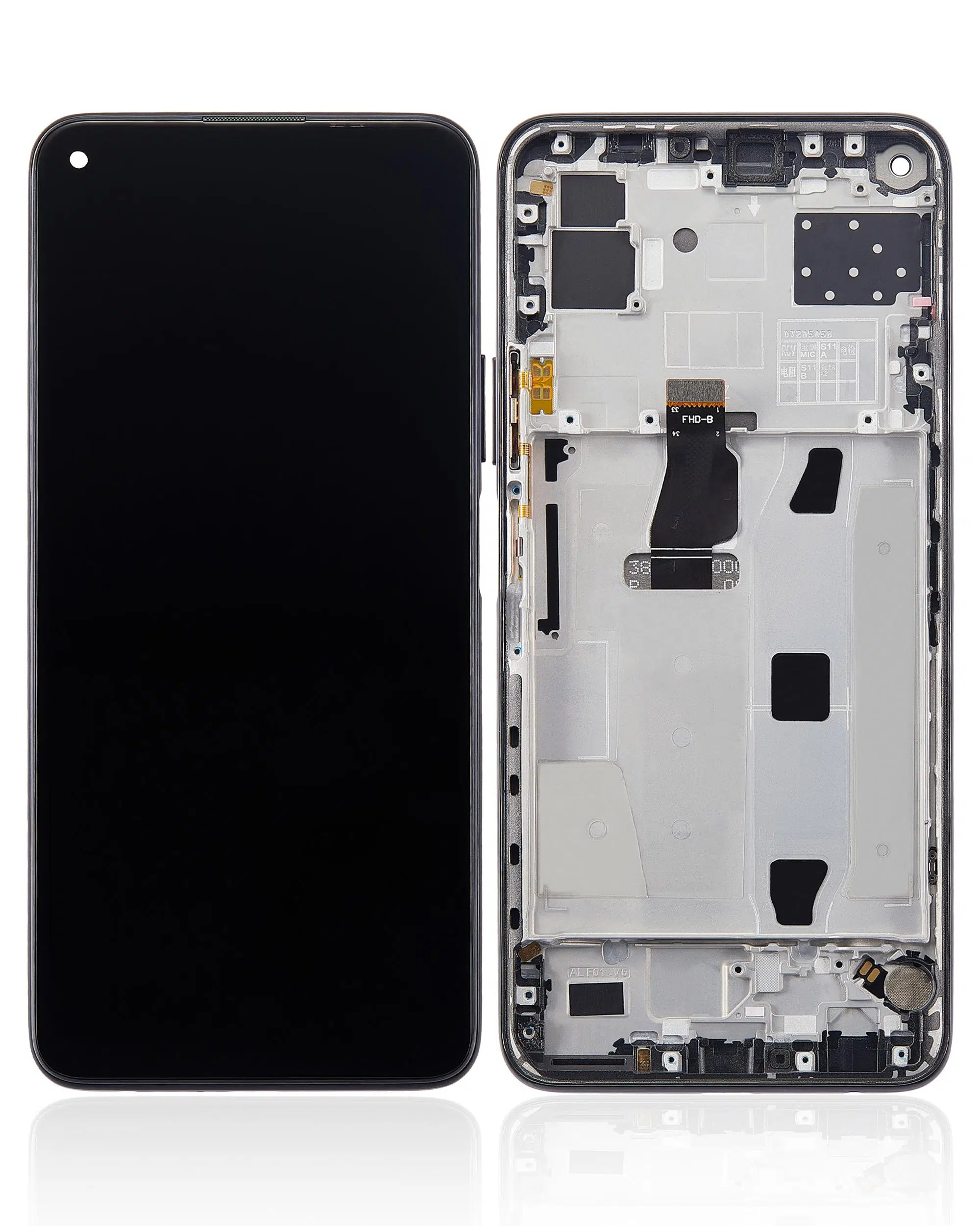 Huawei P40 Lite 5G İle Uyumlu Çerçeveli Ekran Dokunmatik (Gece ​​Yarısı Siyahı)