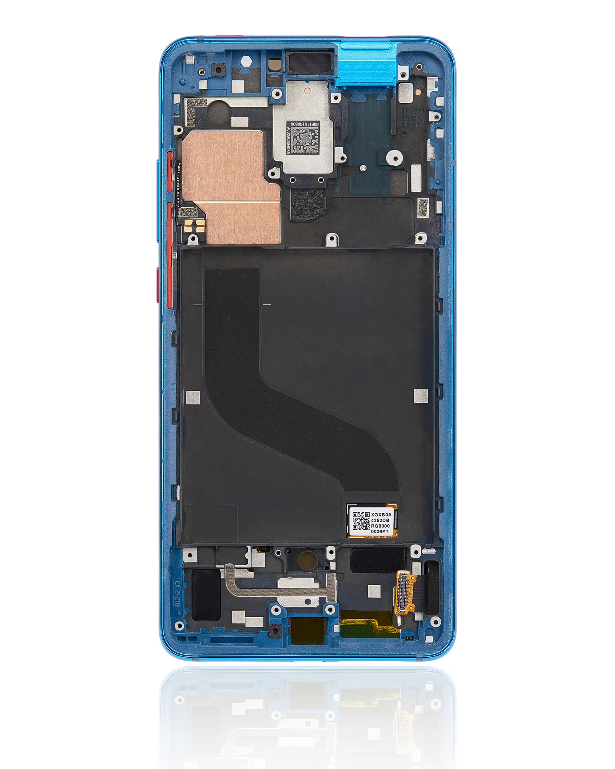 Xiaomi Mi 9T Pro ile Uyumlu Çerçeveli Ekran Dokunmatik (Mavi) (Oled)