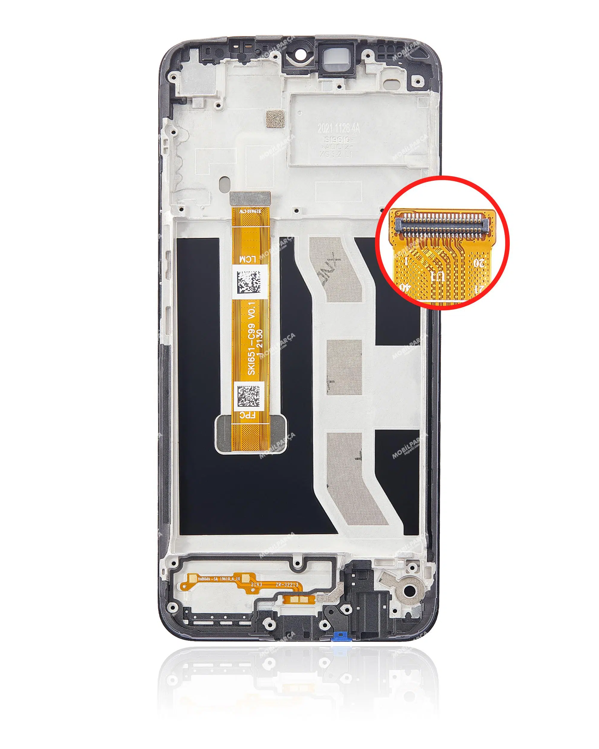Oppo Realme C21Y İle Uyumlu Çerçeveli Ekran Dokunmatik (%100 Orijinal Ürün)