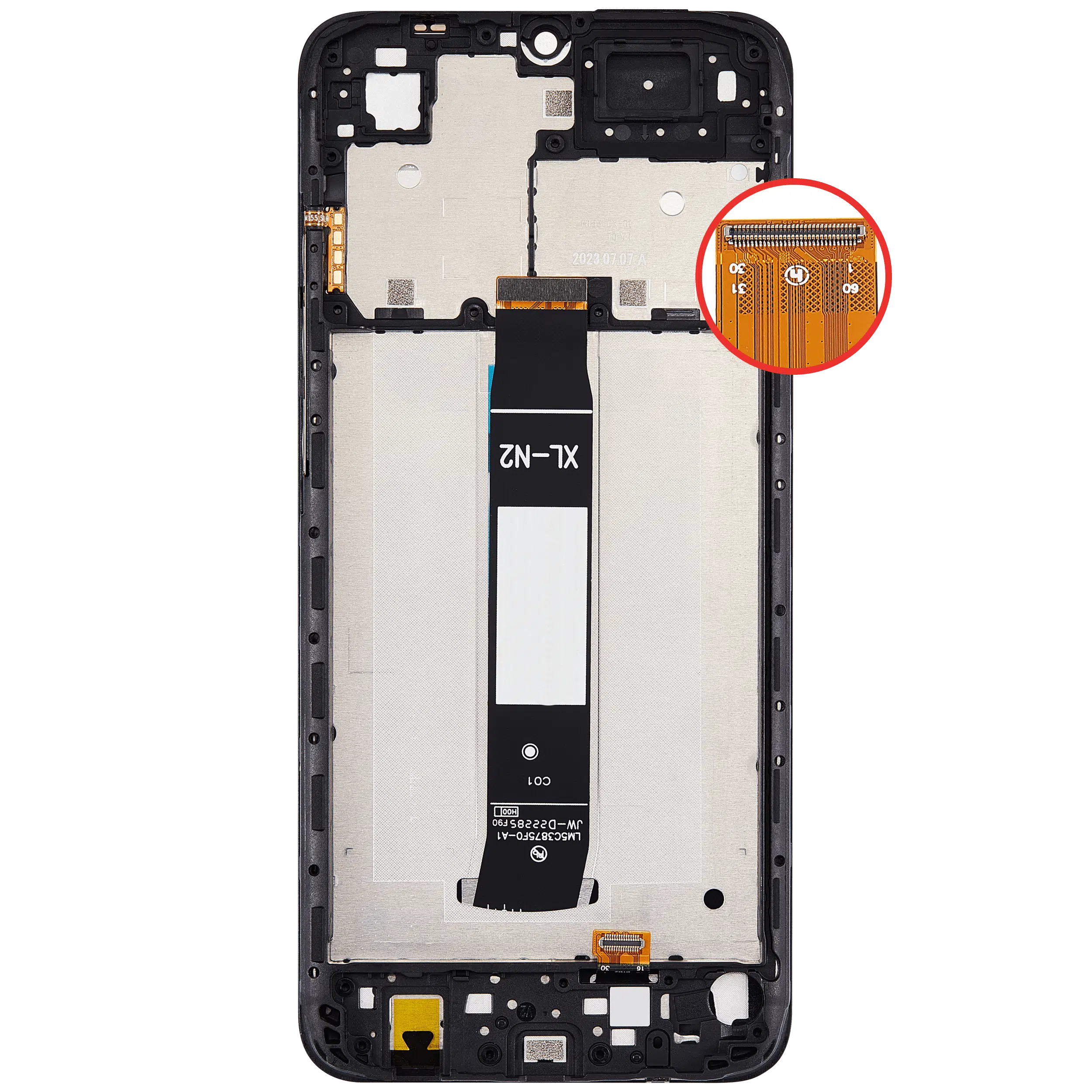 Xiaomi  Redmi A2 ile Uyumlu Çerçeveli Ekran Dokunmatik (%100 Orijinal Ürün)