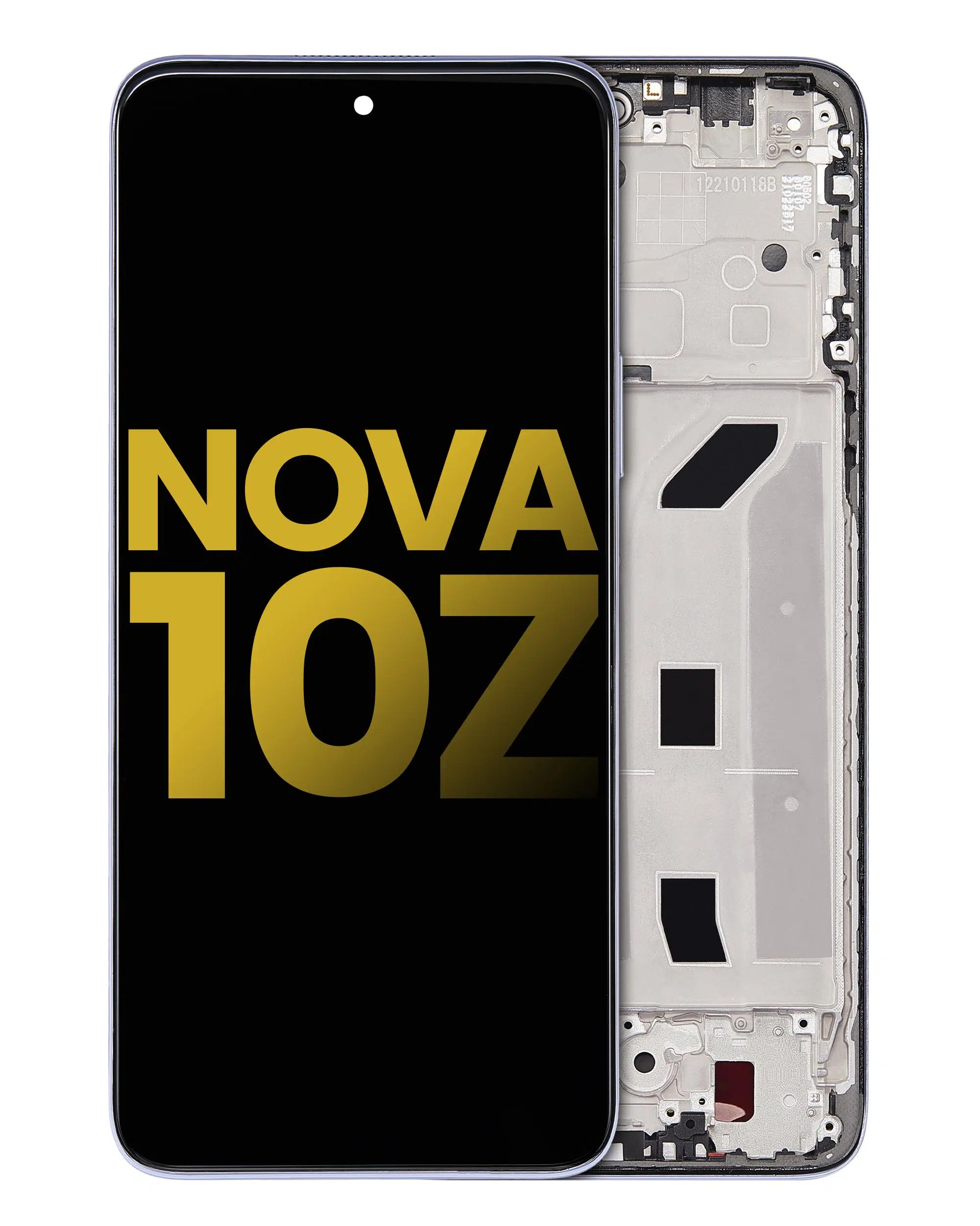 Huawei Nova 10z İle Uyumlu Çerçeveli Ekran Dokunmatik Gümüş %100 Orijinal Ürün