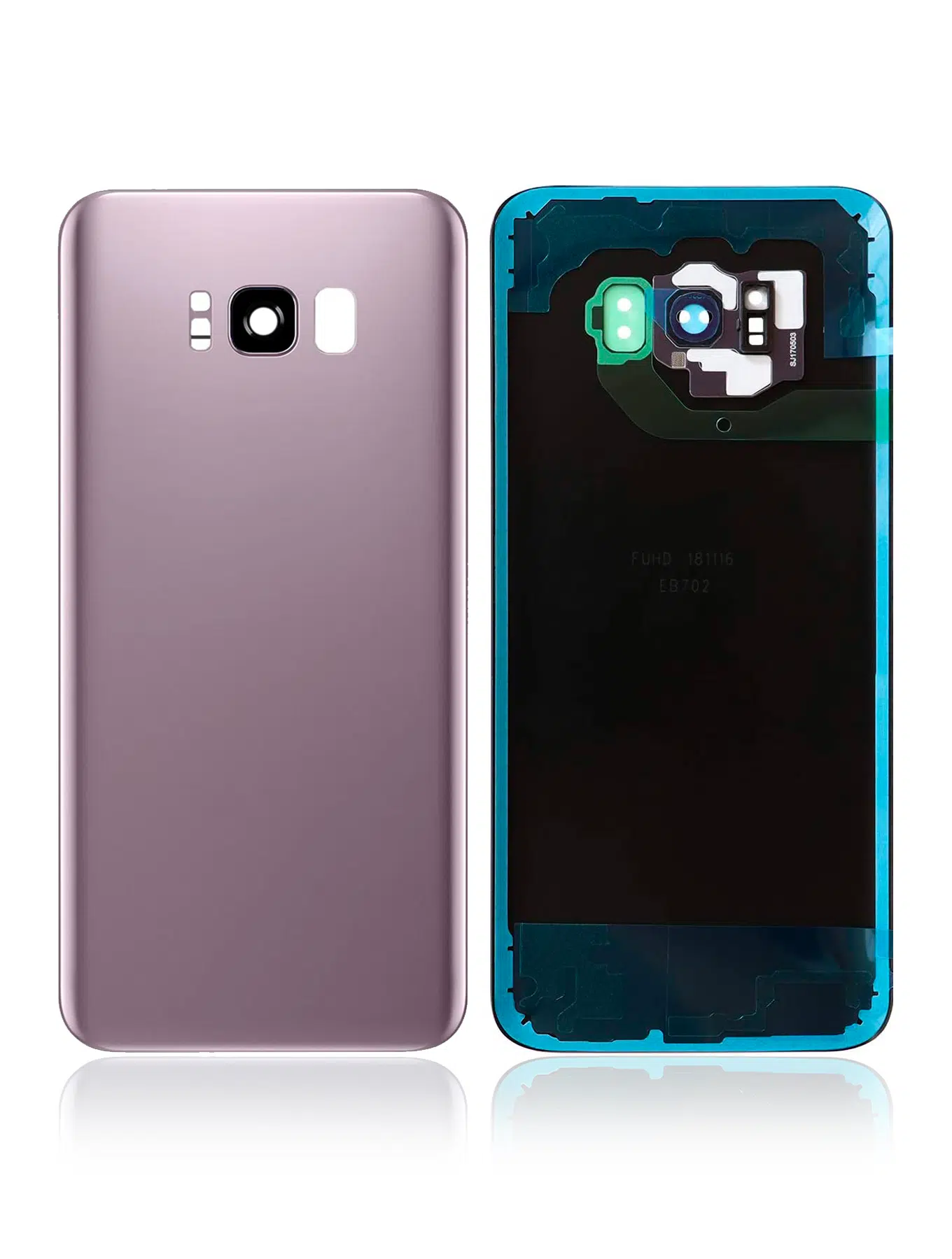 Samsung Galaxy S8 Plus İle Uyumlu Kamera Lensli Arka Kapak Camı (Logosuz) (Aftermarket Plus)... 