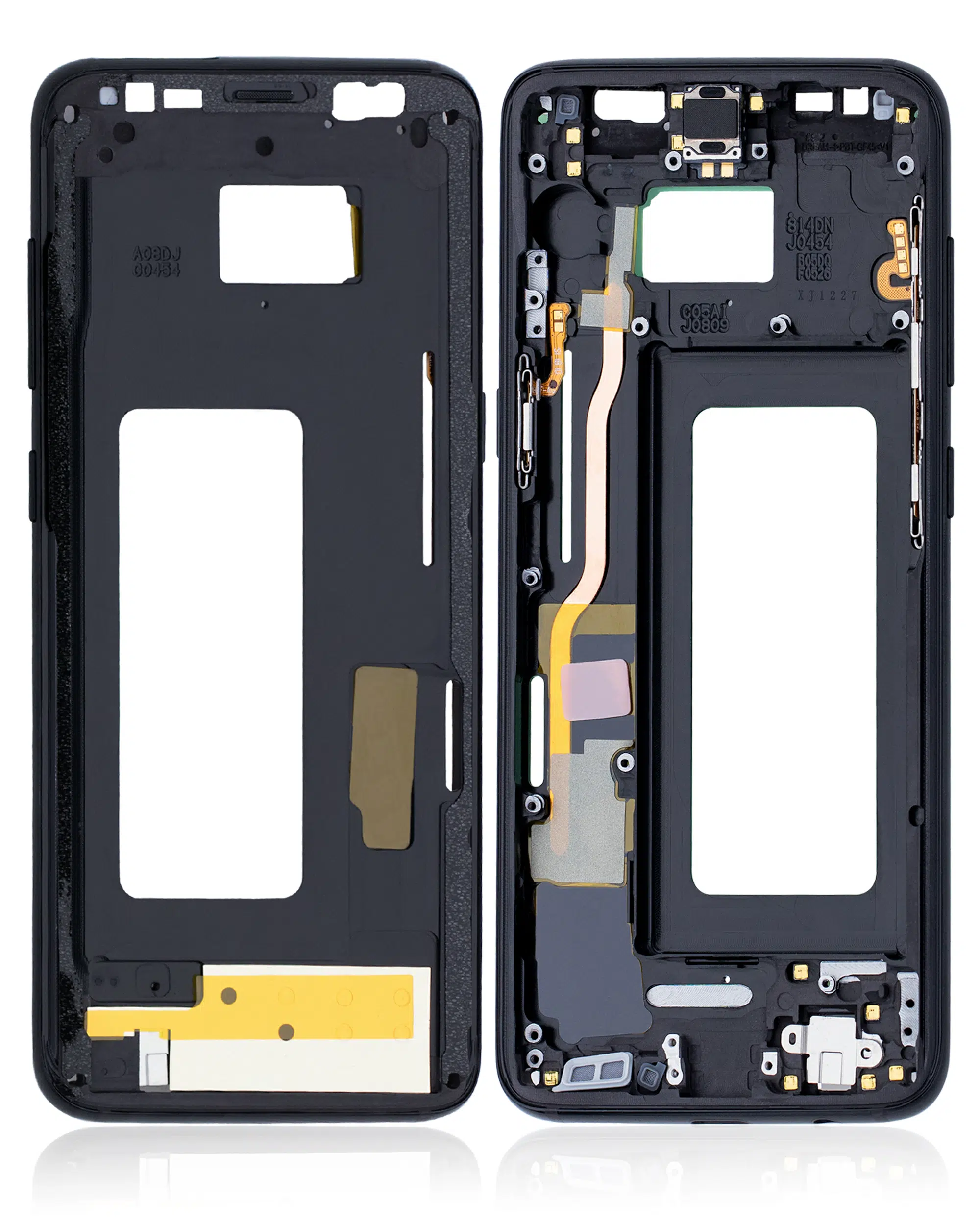 Samsung Galaxy S8 ile Uyumlu Orta Çerçeve Muhafaza (Küçük Parçalarla) (Gece ​​Yarısı Siyahı) 
