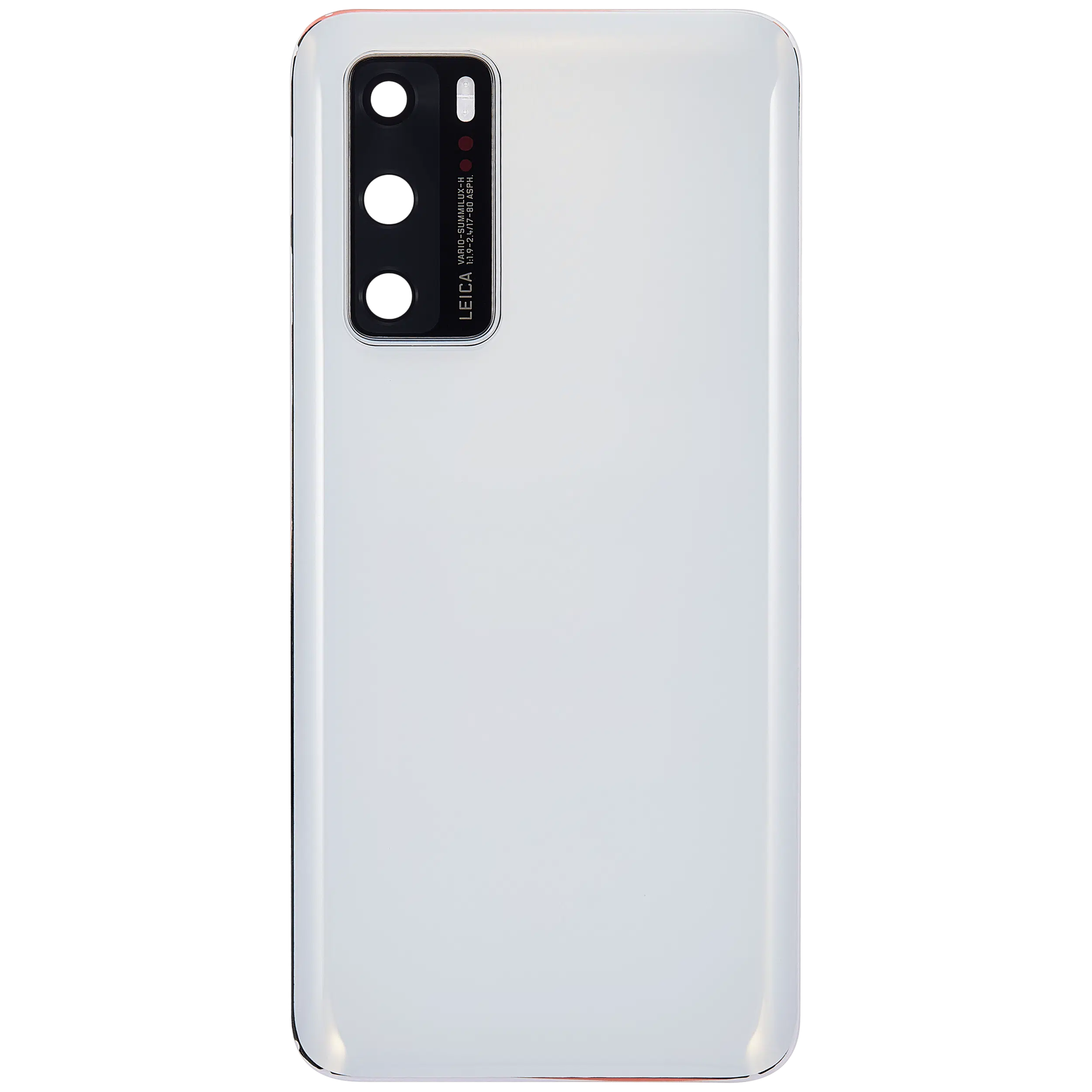 Huawei P40 İle Uyumlu Kamera Lensli Arka Kapak Camı (Buz Beyazı)