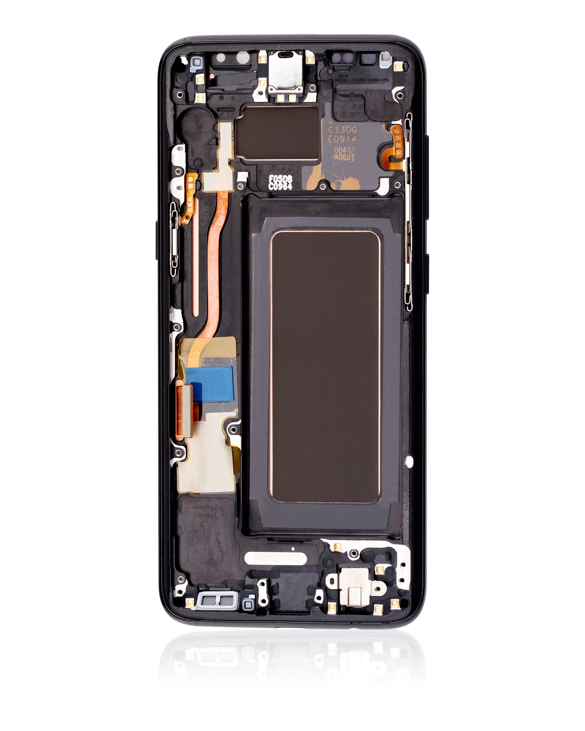 Samsung Galaxy S8 (Servis Paketi) (Gece ​​Yarısı Siyahı) İle Uyumlu Çerçeveli OLED Montajı 