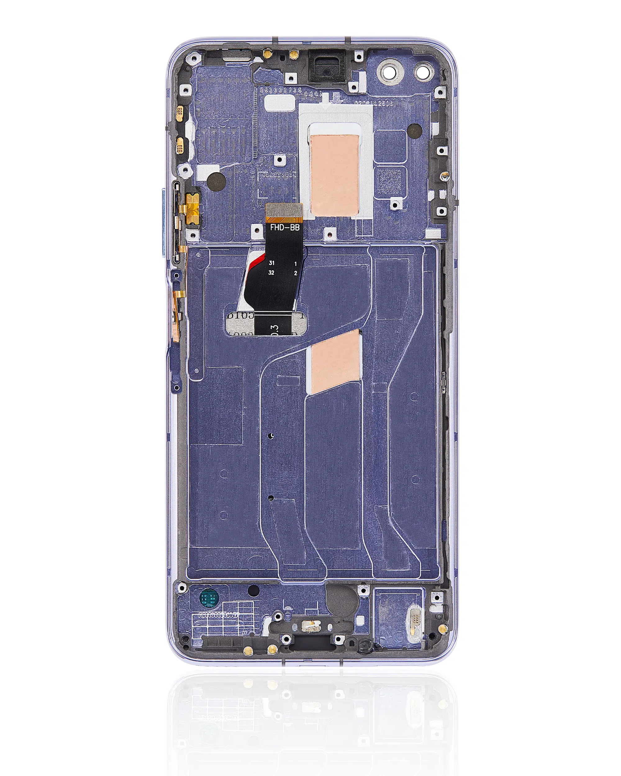 Huawei Nova 6 5G  İle Uyumlu Çerçeveli Ekran Dokunmatik %100 Orijinal Ürün  (Mavi)