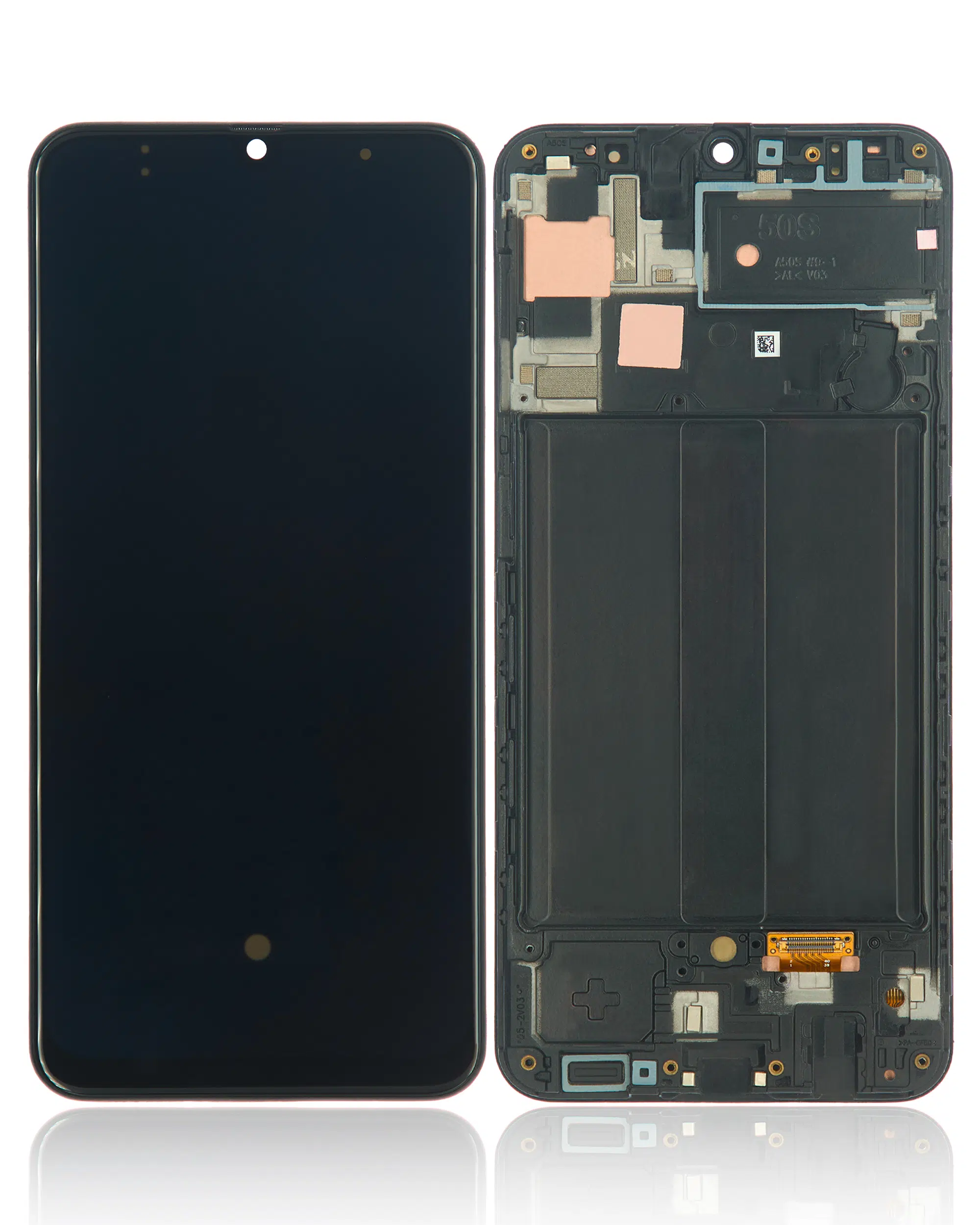 Samsung Galaxy A50s İle Uyumlu Çerçeveli Ekran Dokunmatik Siyah (Orjinal) (A507 / 2019)