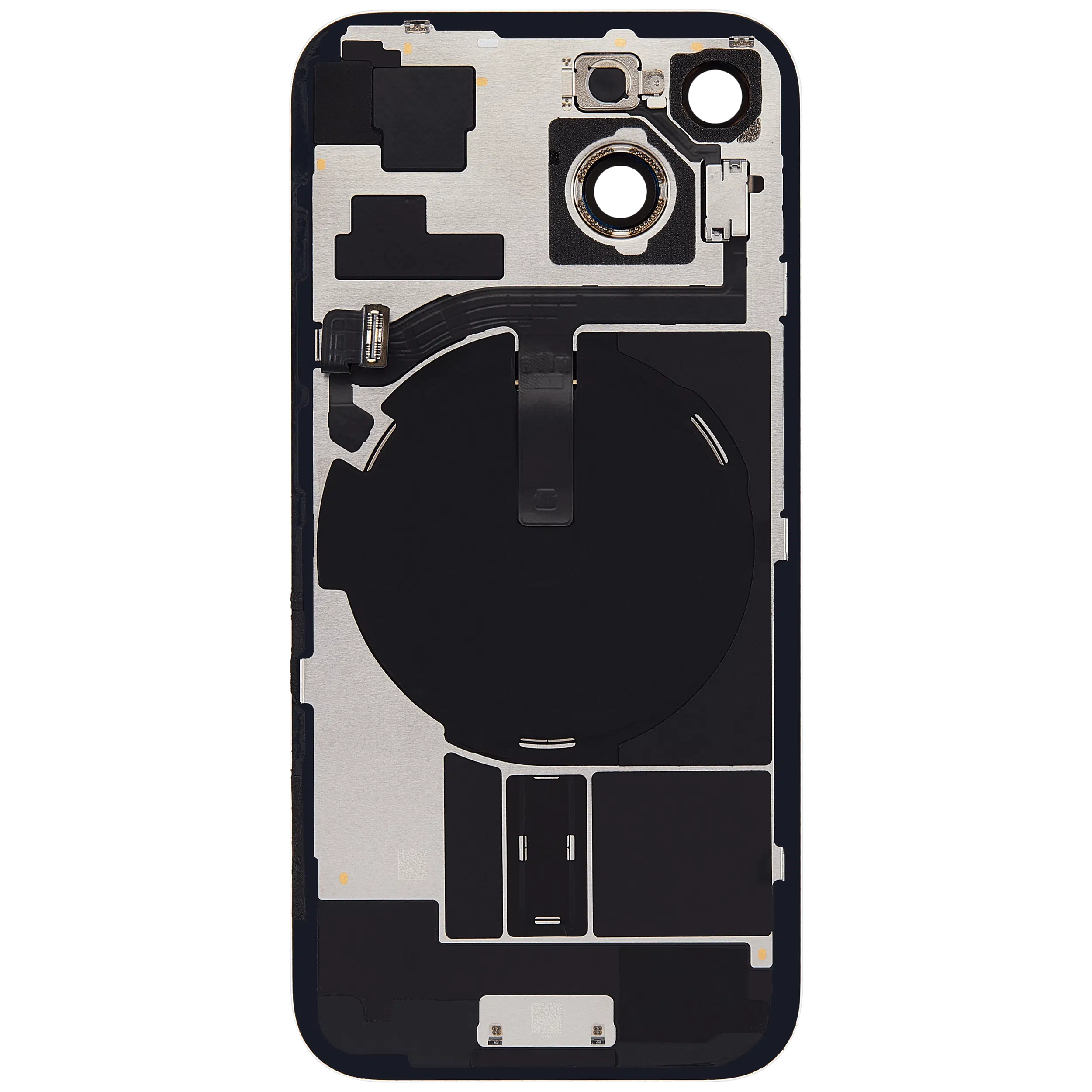 İphone 15 İle Uyumlu Arka Cam Kapak Çelik Plakalı Kablosuz NFC Şarjlı MagSafe Mıknatıslı