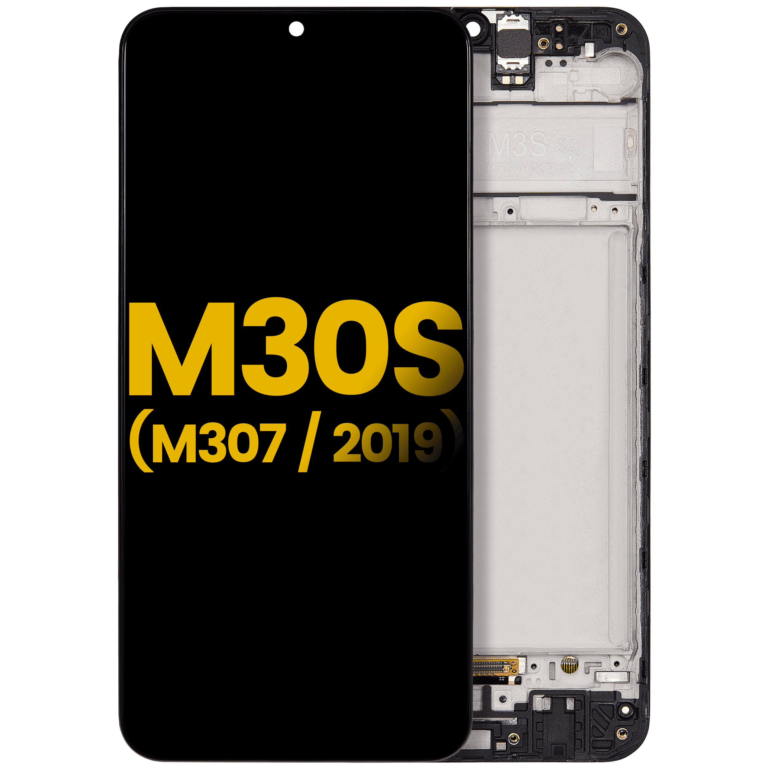 Samsung Galaxy M30S İle Uyumlu Çerçeveli Ekran Dokunmatik (%100 Orijinal Ürün) (M307 / 2019)