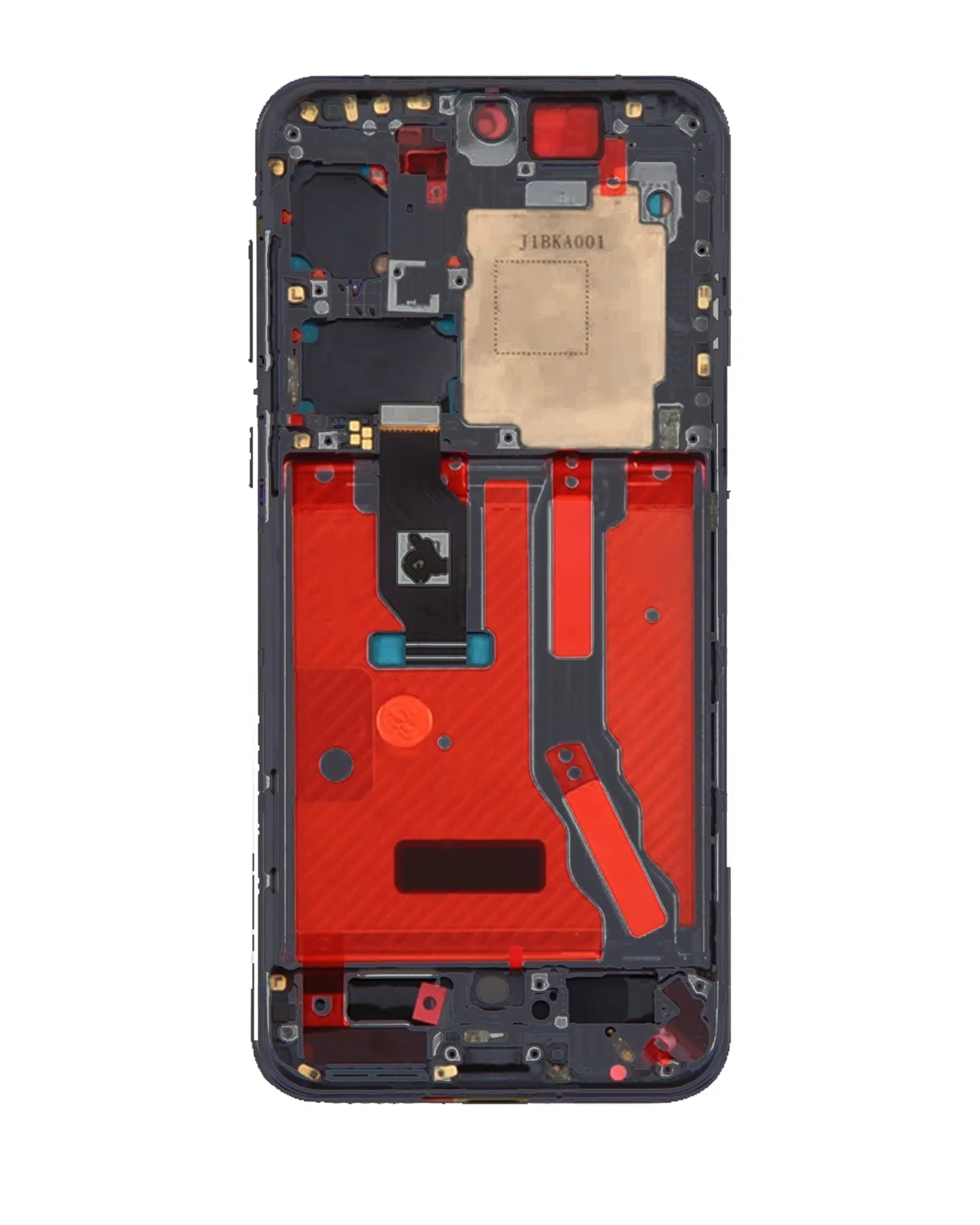 Huawei P50 İle Uyumlu Çerçeveli Ekran Dokunmatik (Siyah)