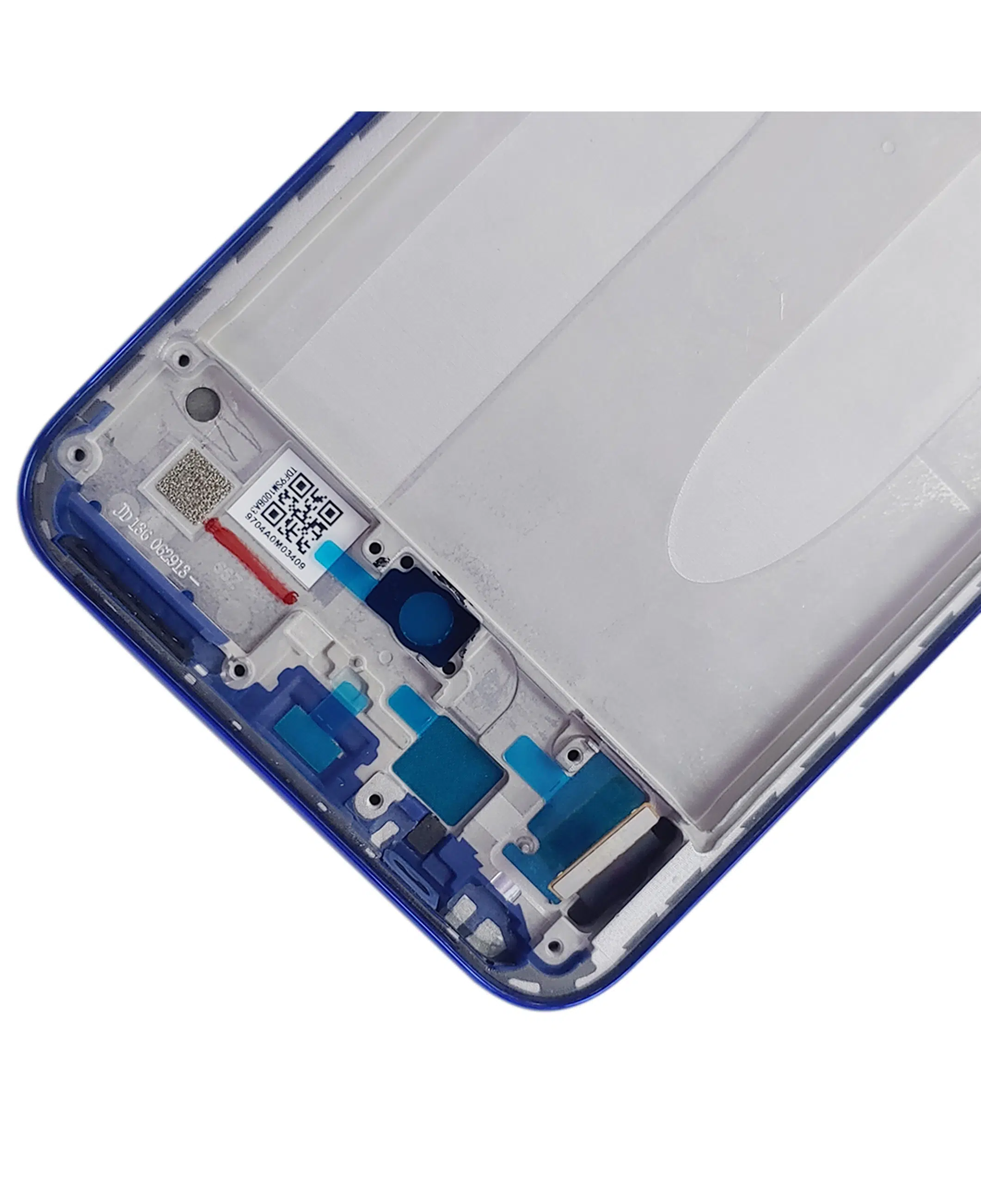 Xiaomi Mi A3 ile Uyumlu Çerçeveli Ekran Dokunmatik (%100 Orijinal Ürün) (Mavi)