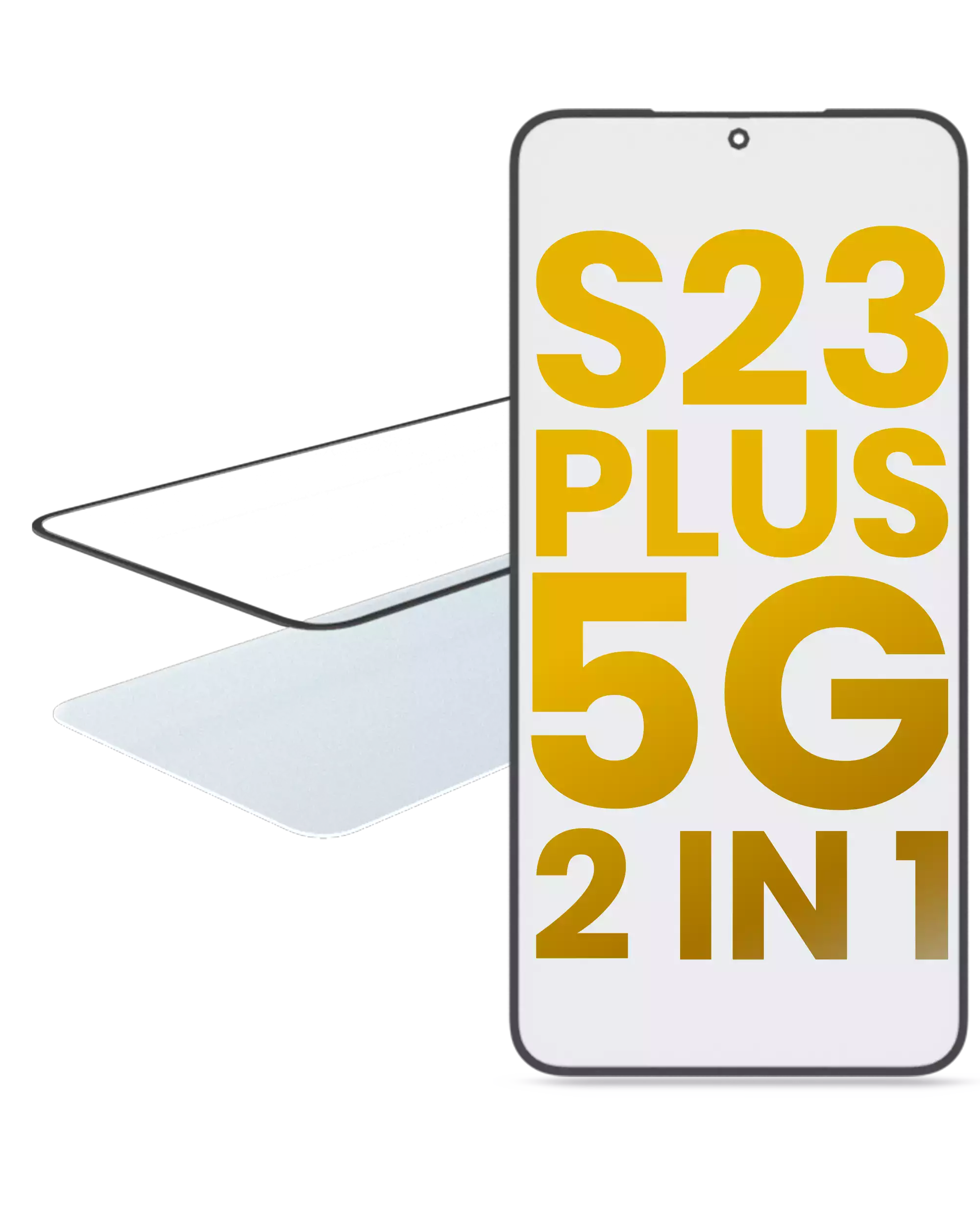 Samsung Galaxy S23 Plus 5G İle OCA Önceden Yüklenmiş Uyumlu 2'si 1 Arada Ön Cam 