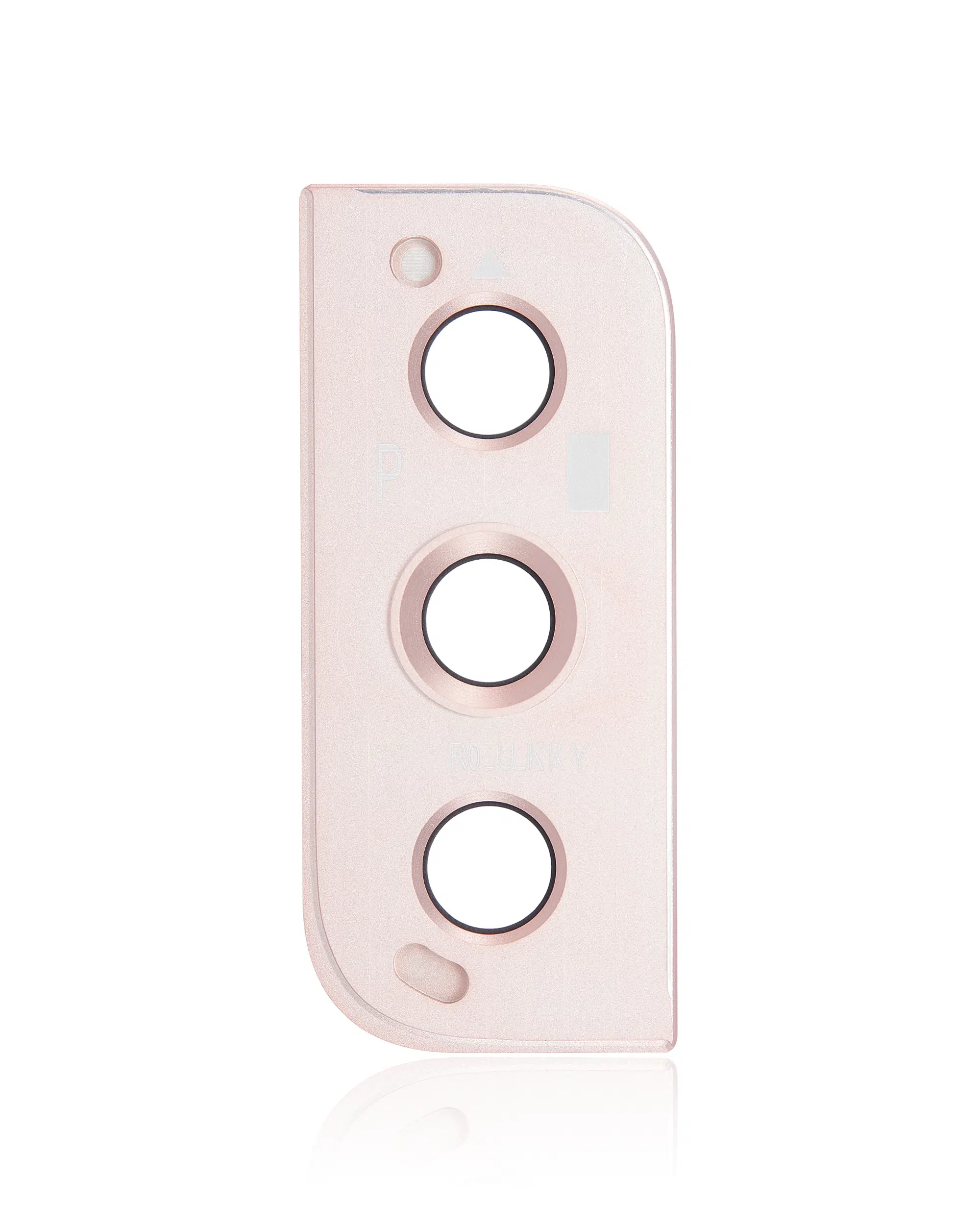 Samsung Galaxy S22 / S22 Plus İle Uyumlu Çerçeve Halkalı Arka Kamera (Orijinal) Lensi (Pembe Altın)