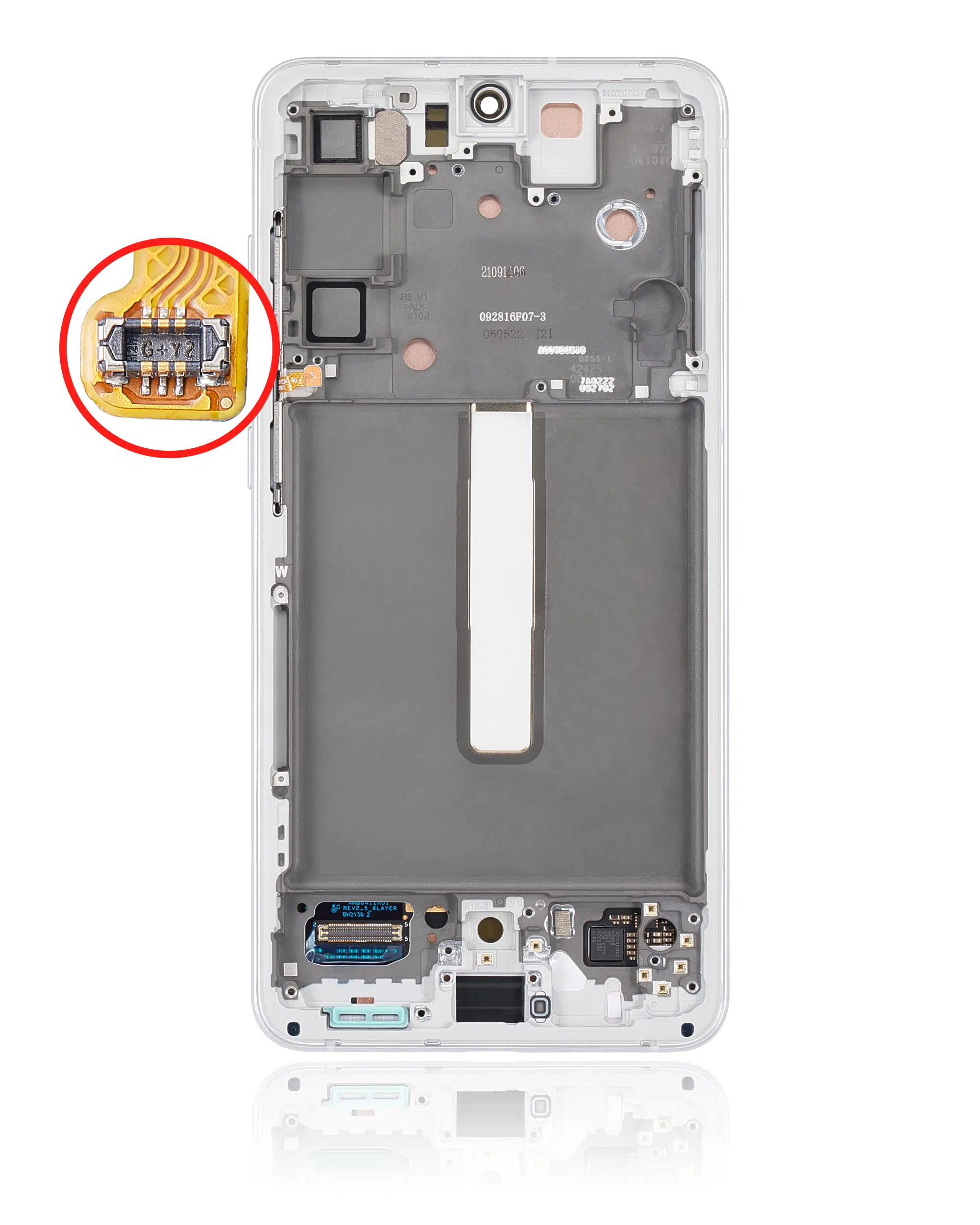 Samsung Galaxy S21 FE 5G (ABD ve Uluslararası Versiyon) İle Uyumlu Çerçeveli OLED Montajı (Servis... 