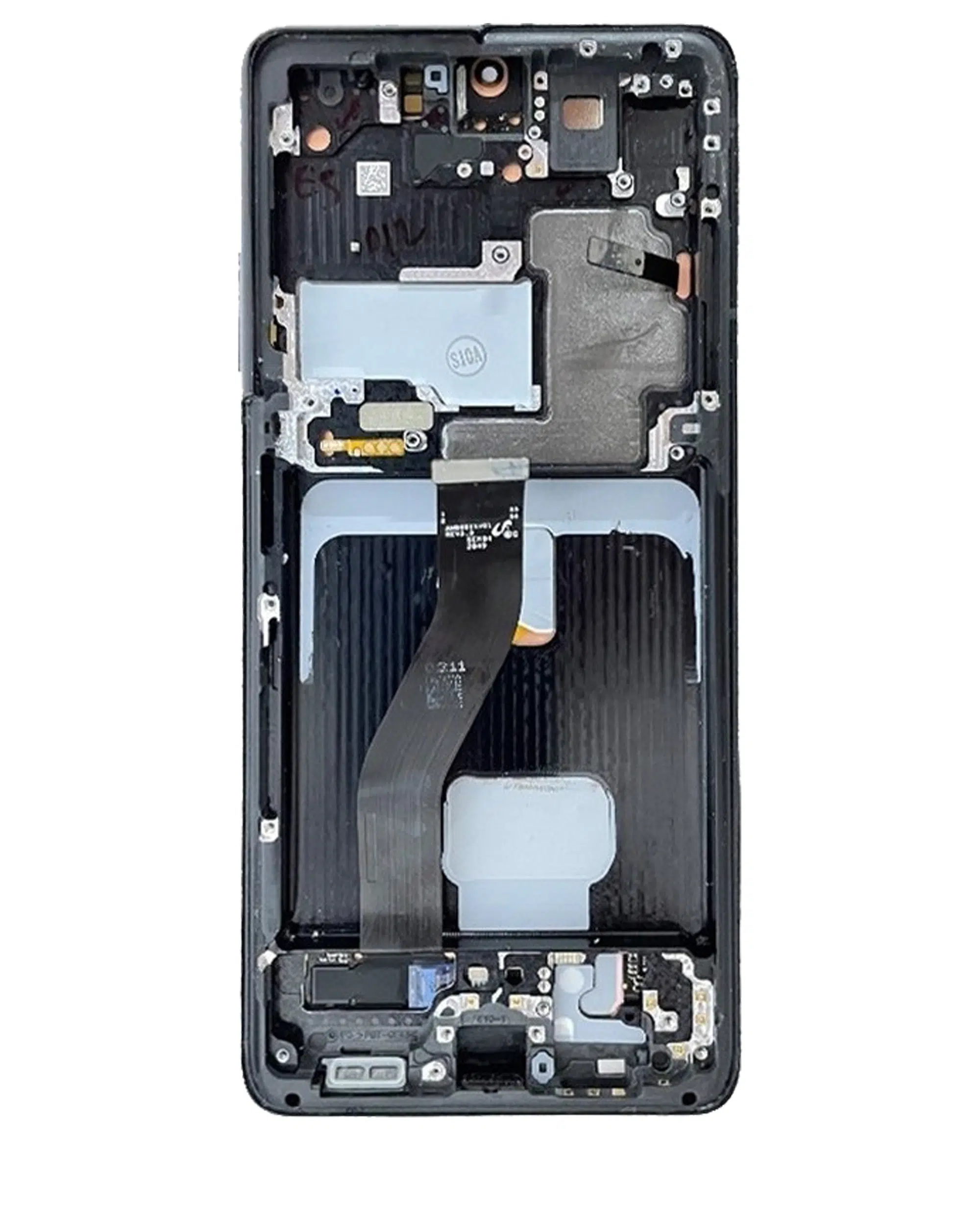 Samsung Galaxy S21 Ultra 5G (Servis Paketi) (Phantom Navy) İle Uyumlu Çerçeveli OLED Montajı 