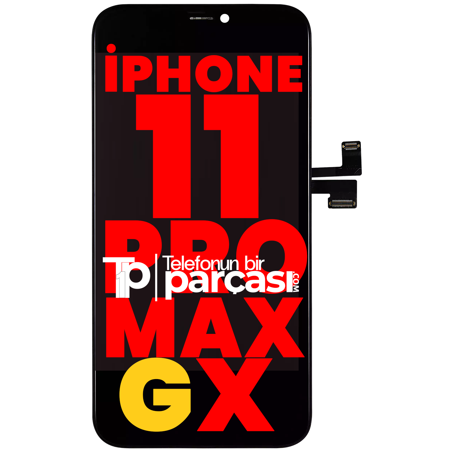 İphone 11 Pro Max GX Ekran Dokunmatik Siyah %100 Oled 