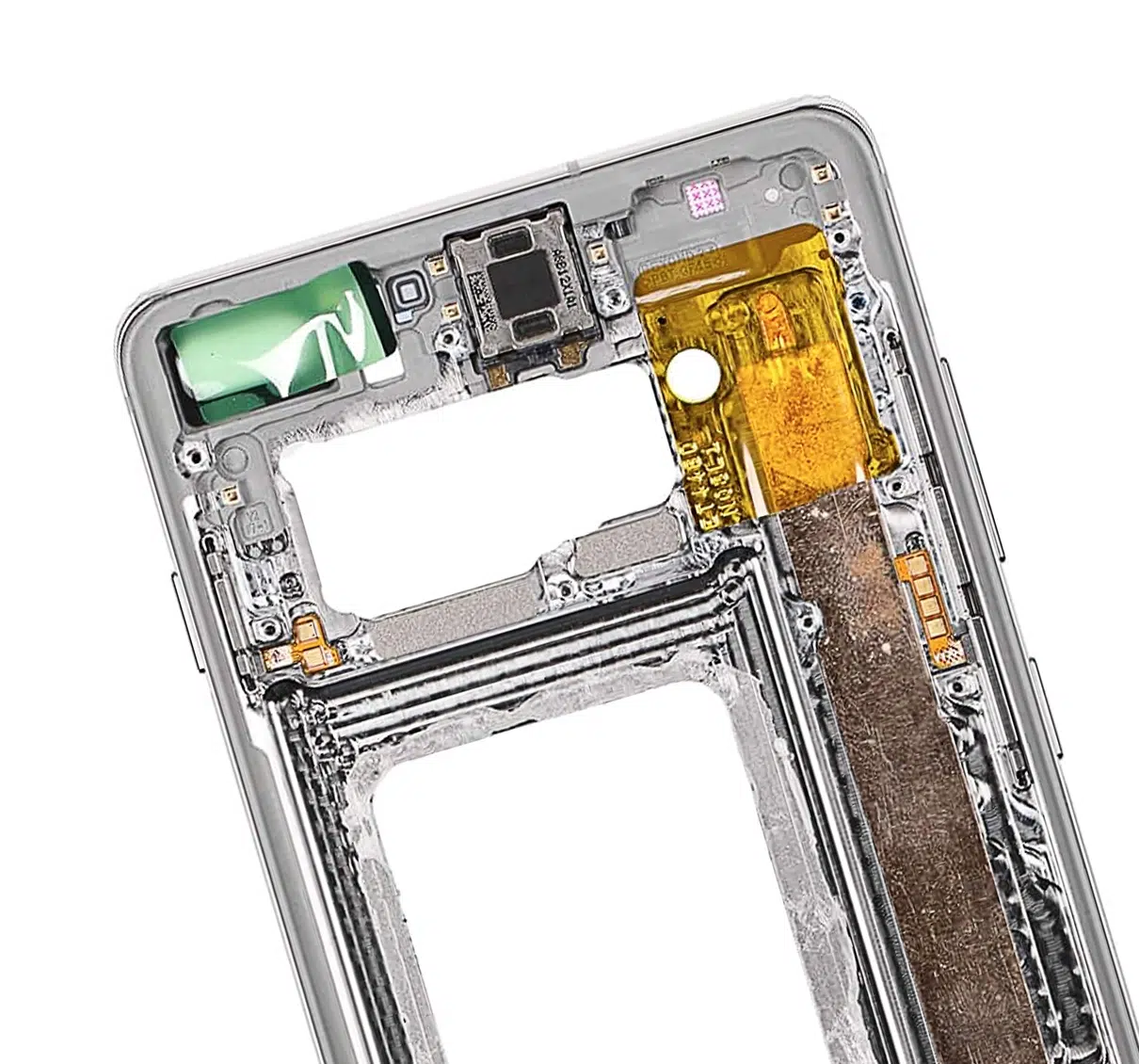 Samsung Galaxy S10 ile Uyumlu Orta Çerçeve Muhafaza (Küçük Parçalarla) (Prizma Mavisi) 